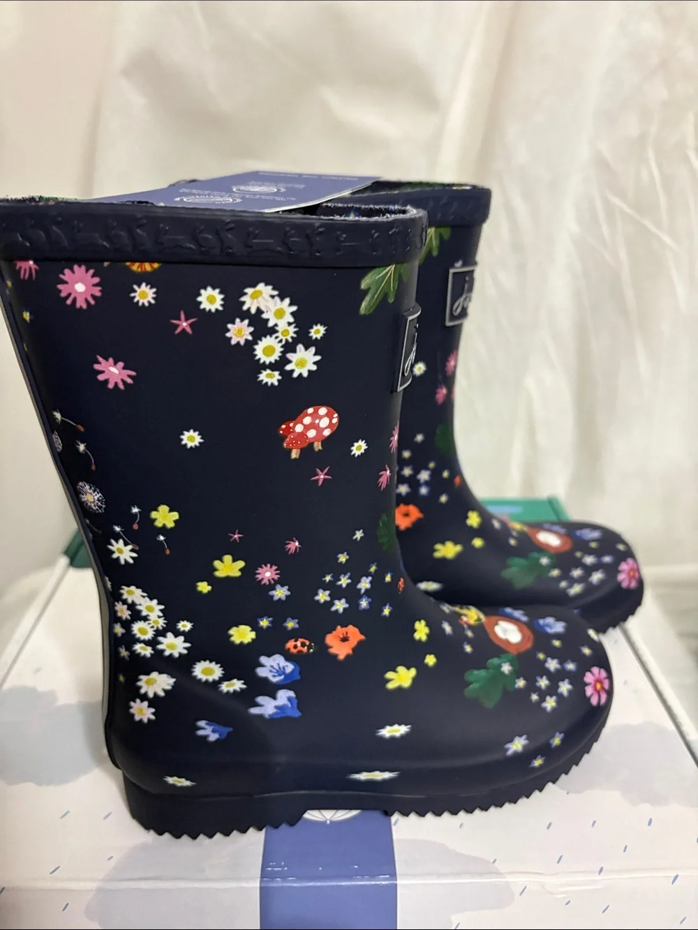 Joules Kids' Navy Rain Boots size US 10 NWT